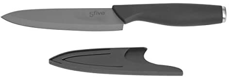 5five - coltello da chef in ceramica absolu black con lama da 15 cm