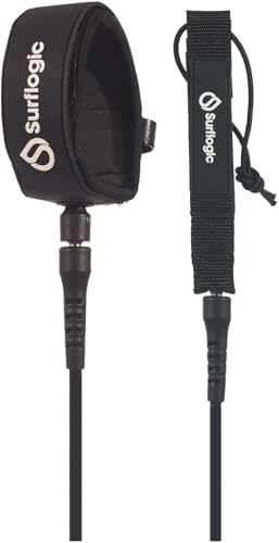 SURF LOGIC Surflogic Leash Longboard 9 Ankle Black Zubehör, Erwachsene, Unisex, Schwarz (Schwarz), Einheitsgröße