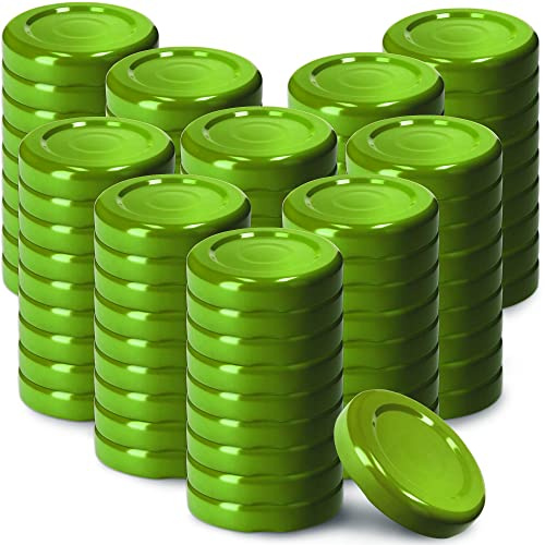 KADAX 100er Set Schraubdeckel TO43 für Gläser 43mm Grün – Twist-Off Ersatzdeckel für 40ml Mini Gläser & Probiergläser, Luftdicht & Spülmaschinenfest