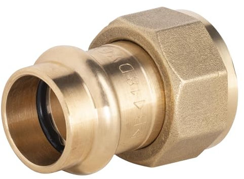 Raccordo in rame a pressare Ø18 - femmina dado libero 3/4 per tubi in rame |Connessione resistente e durevole | Ideale per acqua potabile, riscaldamento e climatizzazione | QUICK PLOMBERIE