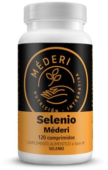 Selenio Mederi 120 comprimidos 200 mcg, 4 meses, Función normal de las tiroides, sistema Inmunológico, espermatozoides, cabello y uñas - Mineral para Hombre y Mujer, Vegano, sin gluten y sin lactosa