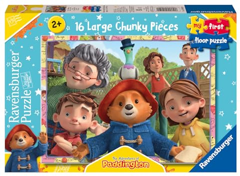 Ravensburger Paddington Bear First Floor Jigsaw Puzzle for Kids Age 24 Months Up (2 Years) - 16 Pieces - Educational Toddler Toy
