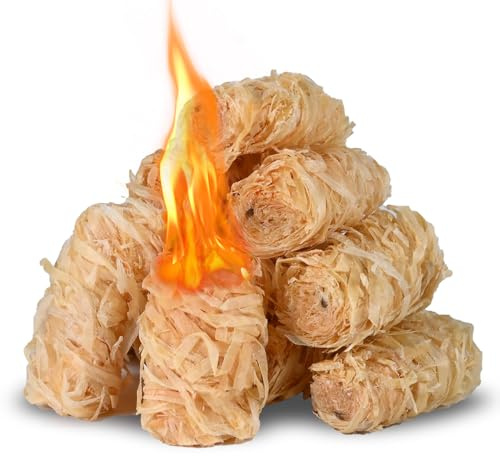 SUNLIFER Natural Fire Starters for Grills: Premium Waterproof Quick Firestarters Sticks | Odorless Fire Starter for Campfires | Fireplaces | Wood Stove | BBQ | Smoker | Fire Pit - 72 pcs
