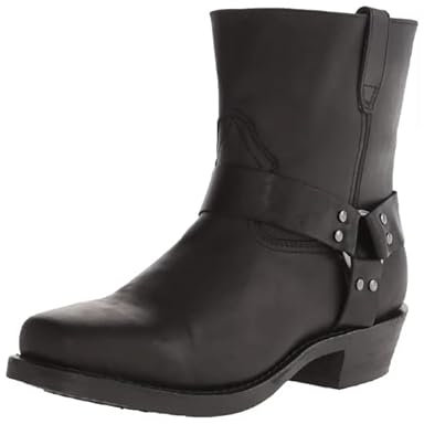 OUBOSI Vaqueros Retro Para Hombre, Botas Occidentales De Media Pantorrilla, Botas De Cuero De Género Mixto, Zapatos Sin Cordones Para Hombre, Botas De Caballero De Invierno, Botines De Talla,negro,11