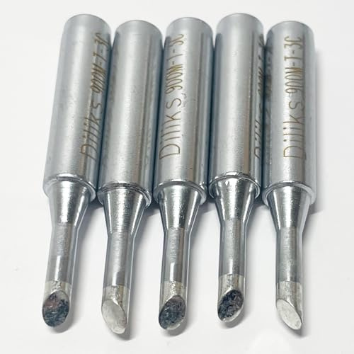 900M-T-3C Soldering Iron Tips 5pcs Set, Bevel tip, For Hakko 900M Series Tip Replace Hakko 900M, 907-ESD, 933, 936 replaceable tips, R3.0mm/45° x 17.0mm