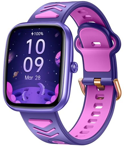 Montre Connectée pour Enfant Fille Garcon: Smart Watch avec Appel Bluetooth Tracker D'activité Bracelet Intelligent avec Podometre Moniteur Sommeil Réveil au Poignet Smartwatch Compatible Android iOS