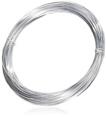 Basteldraht 1,5 mm x 5 m, Silber, DIY Draht zum Basteln, Aluminiumdraht Bindedraht für Modellierdraht, Schmuckdraht, Bastelarbeiten