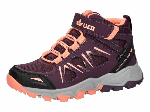 Lico Allen High VS Bottes de Trekking, Bordeaux/Rose, 38 EU, Bordeaux, 38 EU