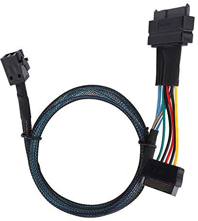 Mini SAS Cable, SFF8643 to SFF8639 15P Power Line Mini Server Connector H D D Adapter Easy Installation, Premium Durability Highspeed Performance Mini SAS Cables