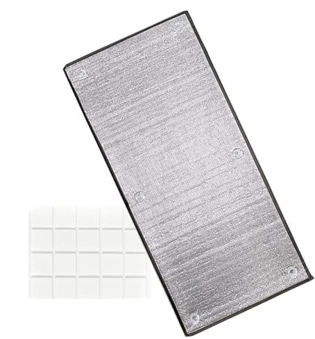 Película aislante para ventanas - Barrera radiante de aluminio de doble cara, película aislante reflectante | Escudo térmico para techos y paredes, solución de aislamiento energético | Película