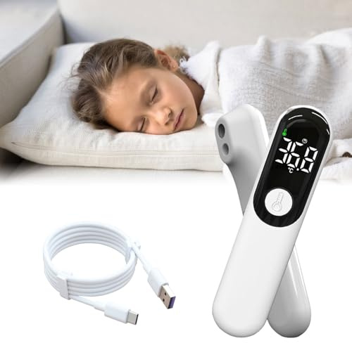 Termometro frontale senza contatto per adulti e neonato, termometro ricaricabile USB, termometro a infrarossi, preciso e veloce
