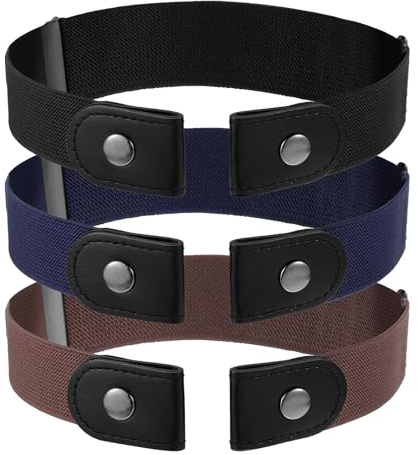 LXUEJIE 3 PCS No Buckle Stretch Belts for Toddler, Kids Elastic No Buckle Belt for kids Girls Adjustable Buckle Free Elastic Kids Belt