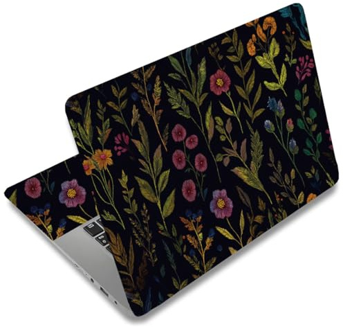 SUPERDANT Pellicola Protettiva Per Notebook Adesiva Con Fiori Ricamati Copertura Decorativa Adatta Per PC Portatili Da 12 13 13.3 14 15 15.4 15.6