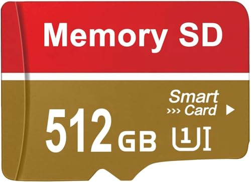 Tarjeta Micro SD, 512GB Tarjeta de Memoria Alta Velocidad Memory Card Gran Capacidad SD Card para Cámaras, Teléfonos, Dash CAM