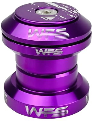 WFS NV.37 Kit de casque de vélo sans filetage 1-1/8 pour fourche de direction sans filetage et tube de direction de 34 mm – Alliage d'aluminium CNC, roulements scellés pour VTT, vélo de route, VTT et