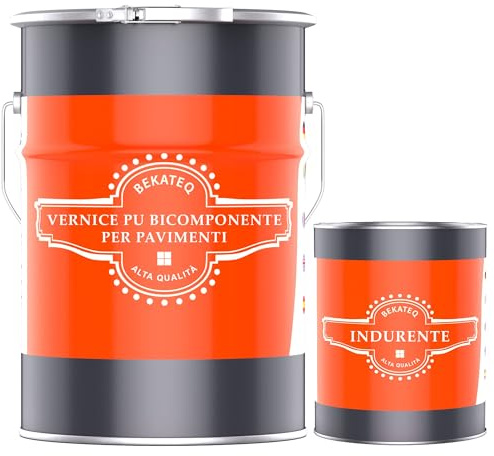 BEKATEQ Vernice per pavimenti 1kg Grigio agata per interni & esterni - Rivestimento per pavimenti in cemento, legno, metallo, piastrelle - Impermeabile e resistente all'abrasione - LS-740