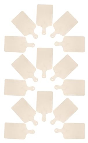 SMASOLO Set 15 Mini Taglieri Rettangolari in Legno Grezzo 30x16 Cm con Manico, Palette per Formaggi e Salumi, Vassoi da Portata Fai da Te per Cucina e Decorazioni Natalizie