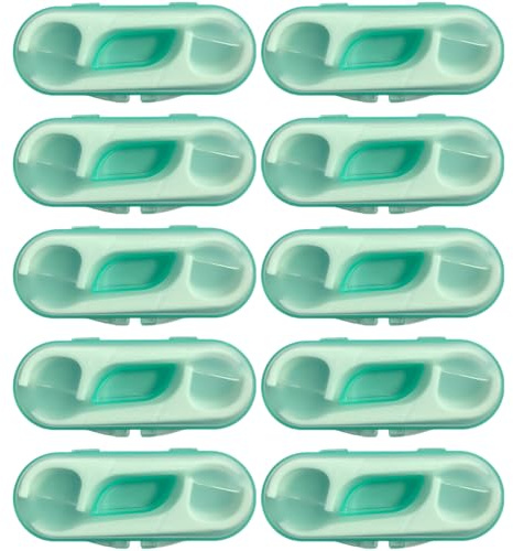 100 plettri da viaggio con custodia, mini filo interdentale usa e getta, portatili, per uso in viaggio, custodia compatta da viaggio, 8,2 x 3,5 cm