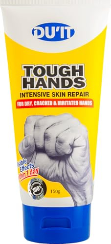 DuIt Tough Hands Intensiver Handbalsam 150g Value-Size, 10% Urea, Vitamin E, Teebaumöl, Peeling, schützt und erweicht