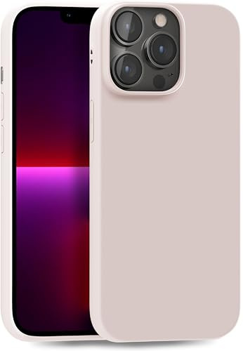 MyGadget-fodral kompatibelt med iPhone 13 Pro - robust mobilfodral TPU-fodral smalt silikonfodral - bakstycke reptåligt skyddsfodral matt babyrosa
