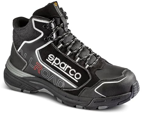 Sparco - Allroad Okayama - ESD S3S SR FO HRO - Calzado de seguridad sin metal ESD con puntera de composite - Parte superior repelente al agua - Suela antideslizante y resistente al calor - EU 39