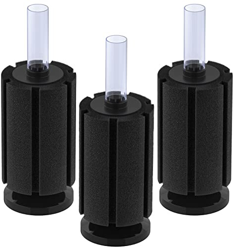 Pawfly Akvariefilter biosvamp, tyst, betta steka räkor och litet fiskskumfilter för akvarium upp till 20 gallon, 3-pack