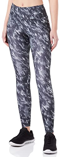 Nike Damen Df Fast Mr Leggings, Black/Dk Smoke Grey/Reflective, L EU