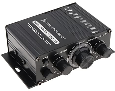 ePathChina AK160 Amplificateur de puissance 2 canaux Classe D Audio Karaoké Home Cinéma Support Bluetooth avec entrée USB/SD AUX