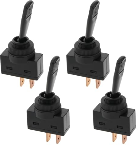 The Lord of the Tools 4 Uds ASW-13D Interruptor de Encendido de Palanca de 2 Pines Interruptor de Palanca de Bloqueo Automático de 2 Posiciones para Interruptor de Luz de Tablero de Coche