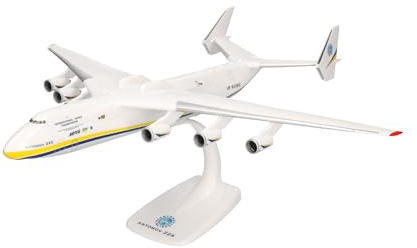 Herpa modello di aereo Antonov Airlines Antonov AN-225 Mriya, in scala 1:250 - Snap-Fit, pezzo da collezione, miniatura deco, statuetta con supporto in plastica