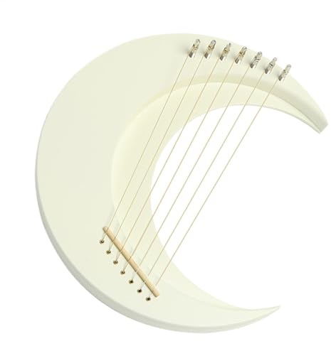 Harpa Lunar Lyra, harpa lyra musikinstrument | Harp Moon 7-strängad lyra piano lyra | Bärbart musikinstrument, halvmåneformad harpa för musikälskare och