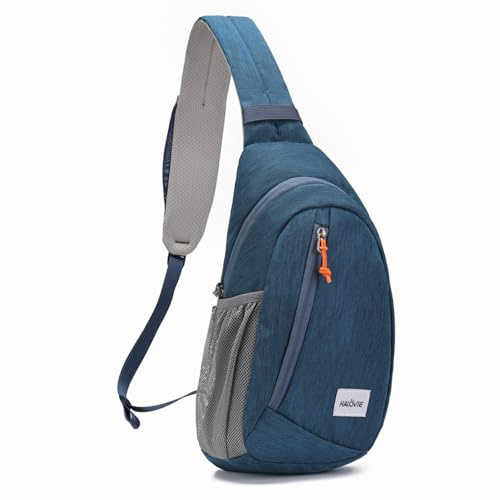 HALOVIE Mochila Bandolera Antirrobo Mochilas Cruzadas Bolsa de Pecho Ligera Bolso Bandolera para Hombre y Mujer Sling Bag Pequeño para Viaje Senderismo