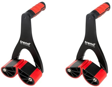 Trend Panel Carrier Set for Doors, Countertops & Sheet Goods, Pair of Self-Adjusting Lifters for Materials up to 2-9/16 Inch Thick, 165 lb Capacity Each, Non-Slip Rubber Jaws, P/CARRIER/2 (2 PACK)