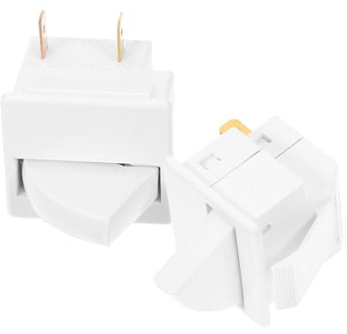 RORPOIR 2 Pezzi Interruttore Porta Frigorifero a 2 Pin Controllo Luce Interna Frigorifero Parti Di Ricambio Compatibile Con La Maggior Dei Modelli Per Accessori Illuminazione Frigoriferi