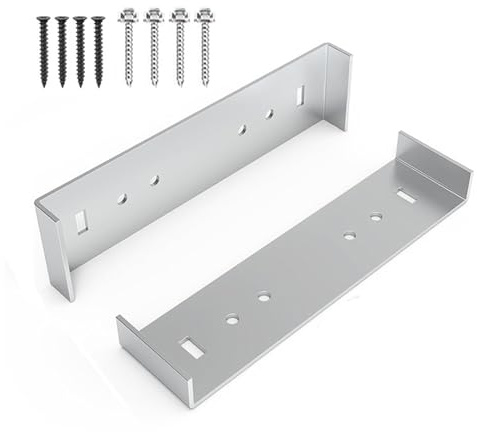 Support de montage en métal pour boîte aux lettres de 20,3 cm de large, support en aluminium compatible avec poteau standard, argenté, 21 x 6 x 2 cm, peut supporter jusqu'à 136 kg
