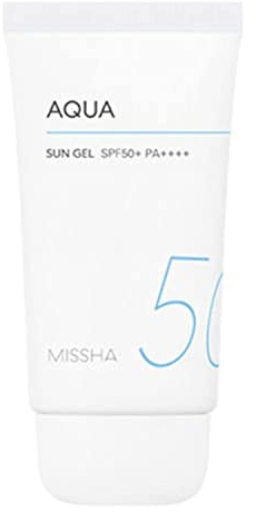SunCare di Missha, gel solare Aqua, SPF50+, 50 ml, per una sicurezza totale al sole