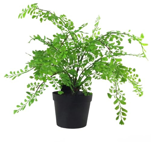 Leaf Artificial Fern Plant with Pot, 35cm