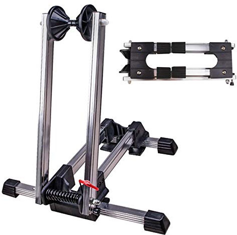 Fahrrad Ausstellungsständer Hinterradständer Fahrradhalter Faltbar aus Aluminium, Fahrradständer Fahrrad Halterung Ausstellungsständer Fahrradparksystem (Einheitsgröße,Silber)