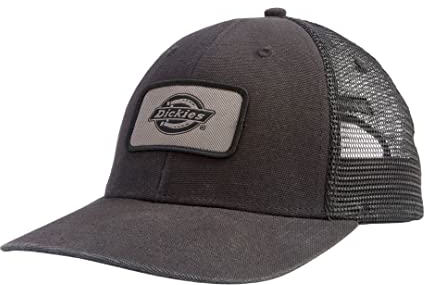 Dickies Herren Trucker-Mütze aus Segeltuch Baseballkappe, Schwarz, Einheitsgröße