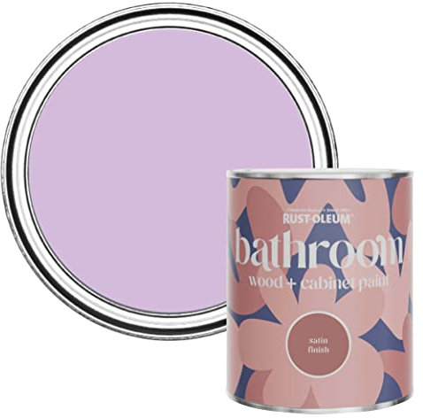 Rust-Oleum Purple Moisture Resistant Bathroom Wood and Cabinet Paint in Satin Finish - Violet Macaroon 750ml