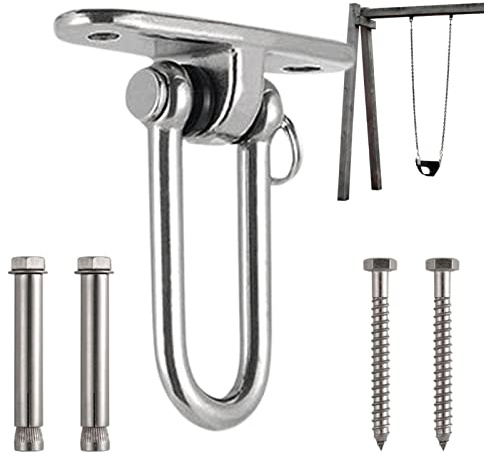 Supports Swingset, crochets en acier inoxydable 304 robustes, crochets de balançoire robustes Worth Planet, balançoire à 360 °, capacité de 1000 livres pour balançoires, crochet de sac de frappe