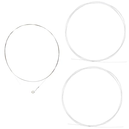 Mikinona Balalaika Saiten 3 Stück Nylon Ersatzsaiten für Balalaika Zubehör Langlebig Volle Resonanz Angenehmes Spielgefühl Moderate Saitenspannung Geeignet für Saitenwechsel