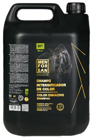 MENFORSAN Champú intensificador de Color para Caballos, 5L | Potencia el Color Natural | Bio - Vegan Friendly - 100% Natural | Premium Horse Care