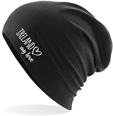 Huuraa Beanie Ireland My Love Geschenk Black Ireland Präsent