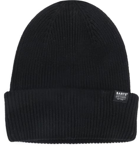 Barts Makalun Beanie Damenmütze aus weicher Merinowolle, schwarz