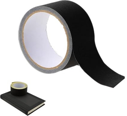 Book Repair Tape,50mm x 10m Heavy-Duty Black Fabric Binding Tape Acid-Free Cloth Adhesive for Bookbinding, Seam Webbing & Craft Restoration