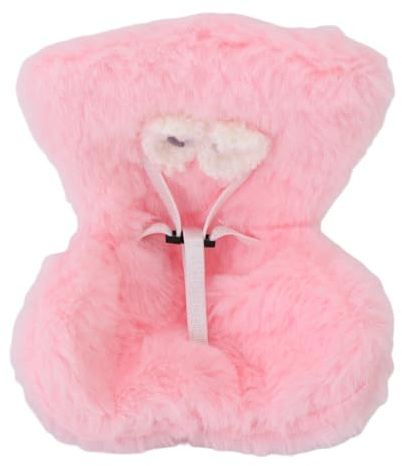 SENECESLI Asiento para el Automóvil para Muñecas, Muñeca Asiento para el Automóvil para Ventilación de Aire del Automóvil, Lindo Cojín Peludo Suave, Decoración de Autos Adornos (Rosado)