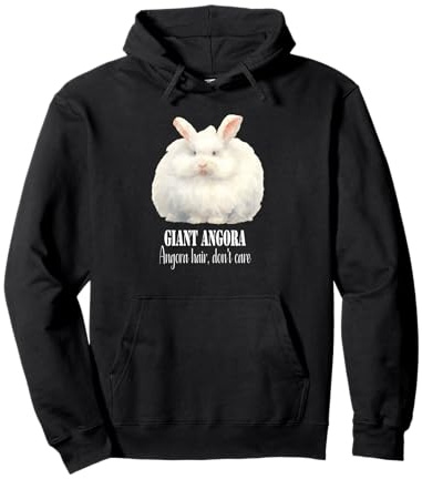 Lapin Angora géant avec Citation Amusante sur Les Lapins Angora Sweat à Capuche