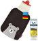 Snoozy® Wärmflasche mit weichen und kuschligen Bezug XXL mit 2 Liter Volumen für langanhaltende Wärme; 100% Naturkautschuk (Bär)