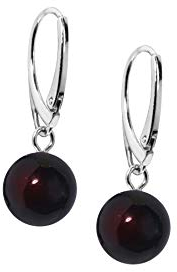 ANDANTE Premium Collection - Echter OSTSEE Bernstein Ohrringe in 925 Sterling Silber ** MYSTERY ** Zertifiziert - Gold des MEERES - Farbe KIRSCHE